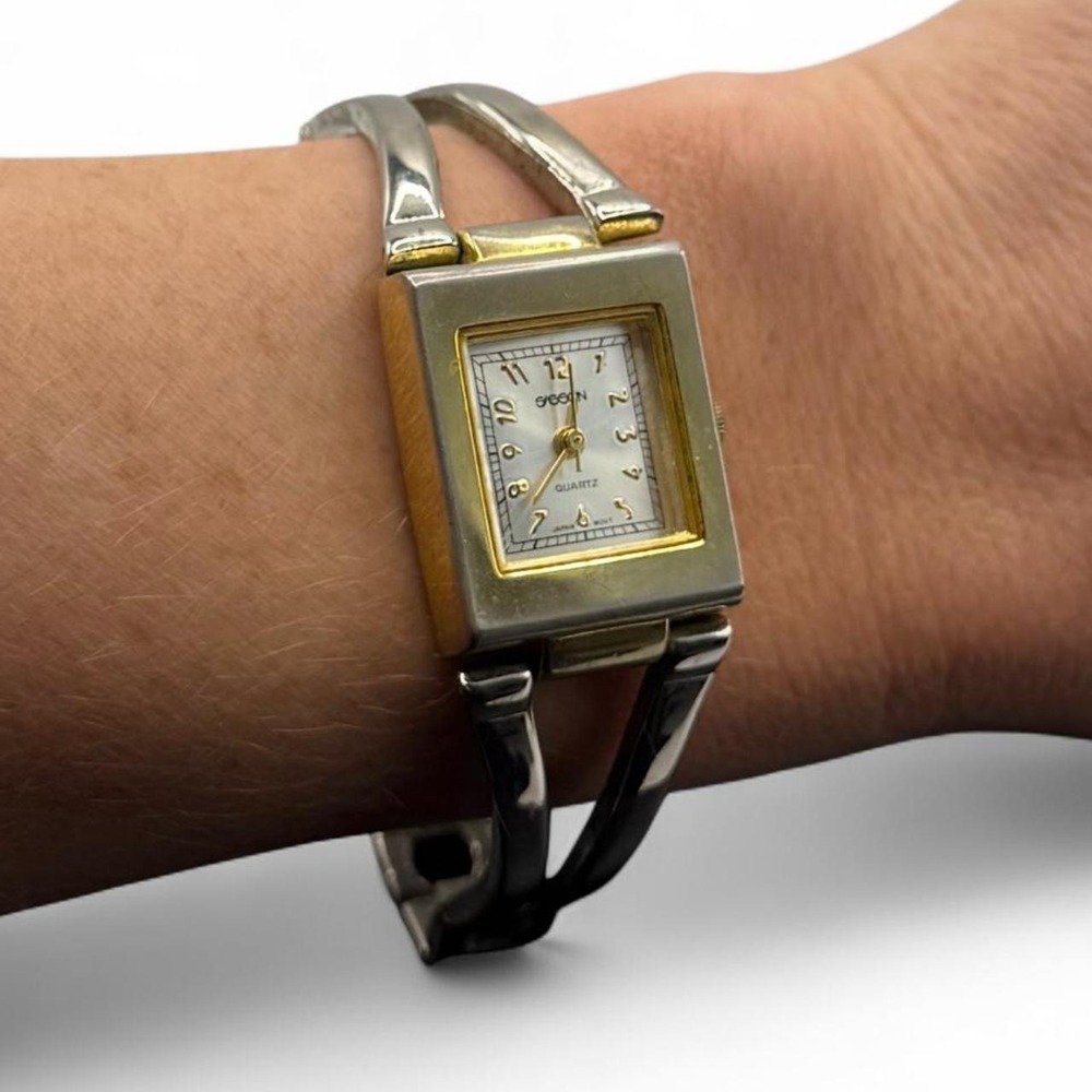 Vintage 90s Sasson Quartz Bangle Watch